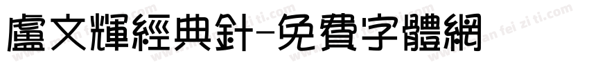 卢文辉经典针字体转换