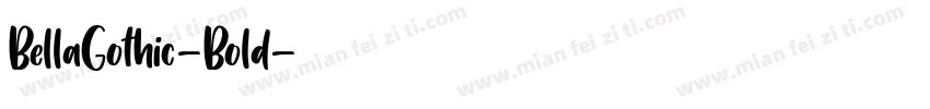 BellaGothic-Bold字体转换