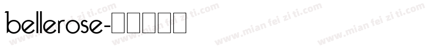 bellerose字体转换