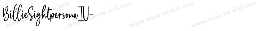 BillieSightpersonaIU字体转换