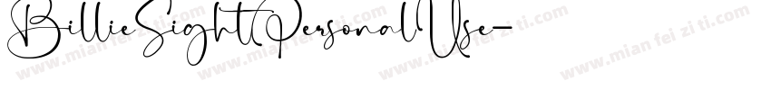 BillieSightPersonalUse字体转换
