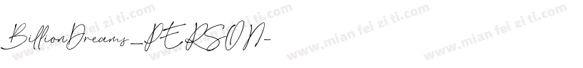 BillionDreams_PERSON字体转换