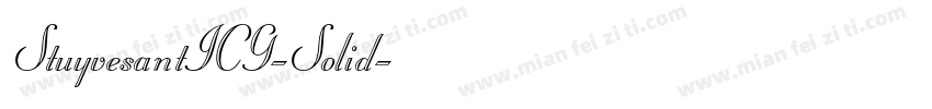 StuyvesantICG-Solid字体转换