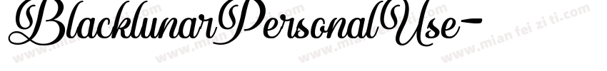 BlacklunarPersonalUse字体转换