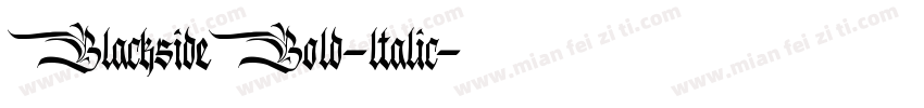 BlacksideBold-ltalic字体转换