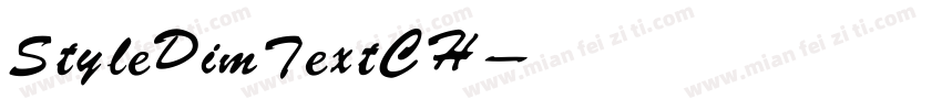 StyleDimTextCH字体转换