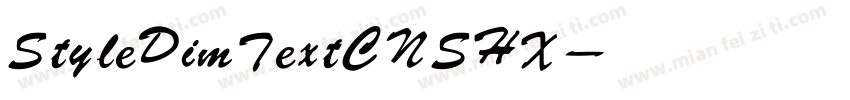 StyleDimTextCNSHX字体转换