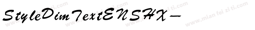 StyleDimTextENSHX字体转换