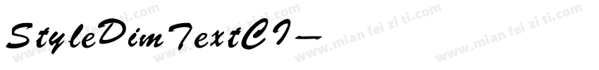 赫思StyleDimTextCI字体转换