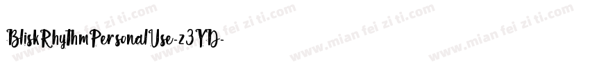 BliskRhythmPersonalUse-z3YD字体转换