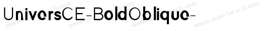 UniversCE-BoldOblique字体转换