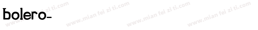 bolero字体转换