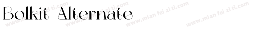Bolkit-Alternate字体转换