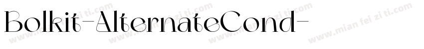 Bolkit-AlternateCond字体转换