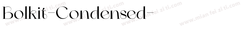 Bolkit-Condensed字体转换