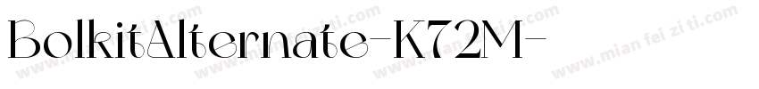 BolkitAlternate-K72M字体转换