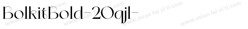 BolkitBold-2Oqjl字体转换