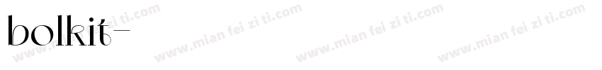 bolkit字体转换
