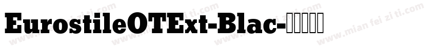 EurostileOTExt-Blac字体转换