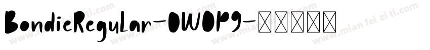 BondieRegular-0WOP9字体转换