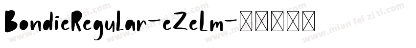 BondieRegular-eZeLm字体转换