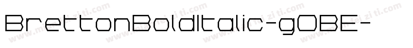 BrettonBoldItalic-gOBE字体转换