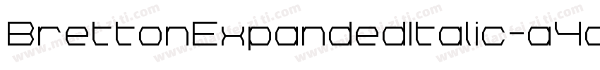 BrettonExpandedItalic-a4aE字体转换