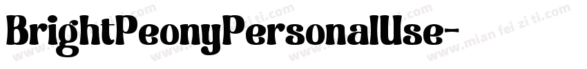 BrightPeonyPersonalUse字体转换