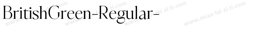 BritishGreen-Regular字体转换