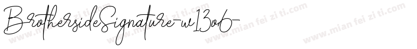 BrothersideSignature-w13o6字体转换