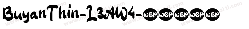 BuyanThin-L3AW4字体转换
