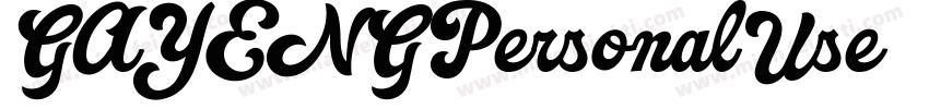 GAYENGPersonalUse字体字体转换