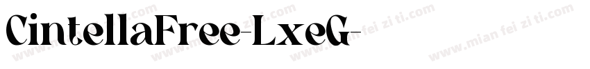 CintellaFree-LxeG字体转换
