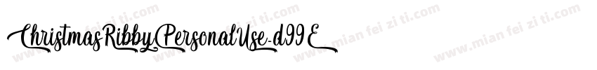 ChristmasRibbyPersonalUse-d99EK字体转换