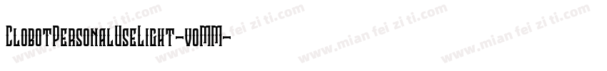 ClobotPersonalUseLight-voMM字体转换