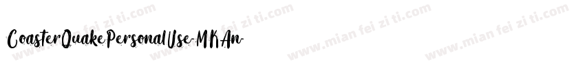 CoasterQuakePersonalUse-MKAn字体转换