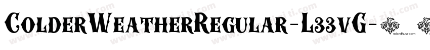 ColderWeatherRegular-L33vG字体转换