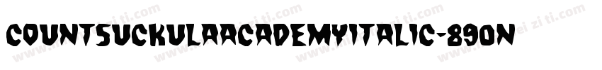 CountSuckulaAcademyItalic-890n字体转换