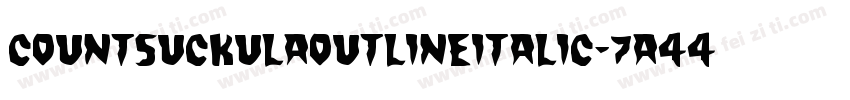 CountSuckulaOutlineItalic-7a44字体转换