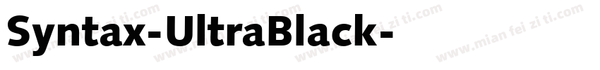 Syntax-UltraBlack字体转换