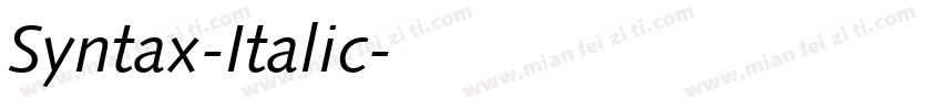 Syntax-Italic字体转换