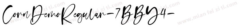 CornDemoRegular-7BBY4字体转换