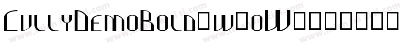 CullyDemoBold-w1oW2字体转换