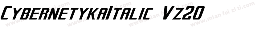 CybernetykaItalic-Vz20字体转换