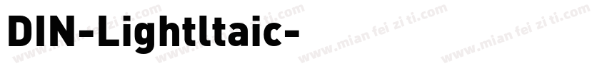 DIN-Lightltaic字体转换