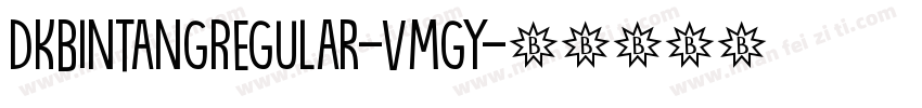 DkBintangRegular-Vmgy字体转换
