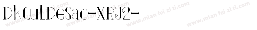 DkCulDeSac-XRJ2字体转换