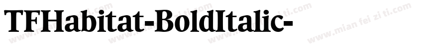 TFHabitat-BoldItalic字体转换