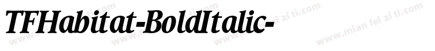 TFHabitat-BoldItalic字体转换