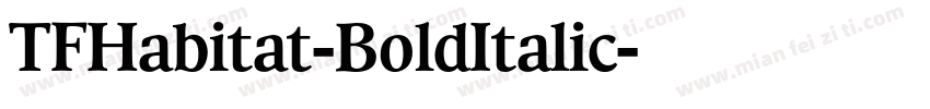 TFHabitat-BoldItalic字体转换